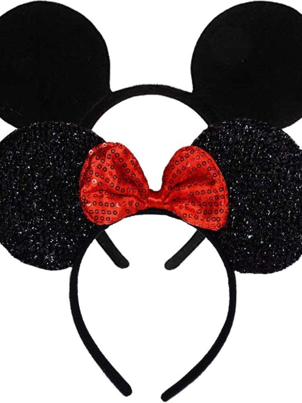 Mouse Ears Headbands for Girls Women Boys Party, 2 Pieces
